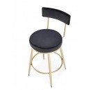 Стул барный HALMAR H115 черный/золотой